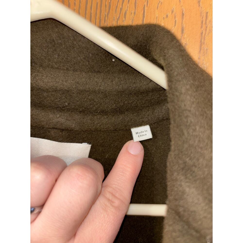 Vince women’s Patch Pocket Wool Coat dark pine green (XS) PLEASE READ - Picture 4 of 6
